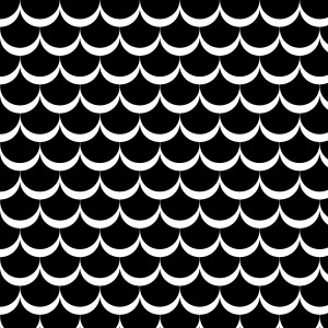 BLACK MERMAID PATTERN